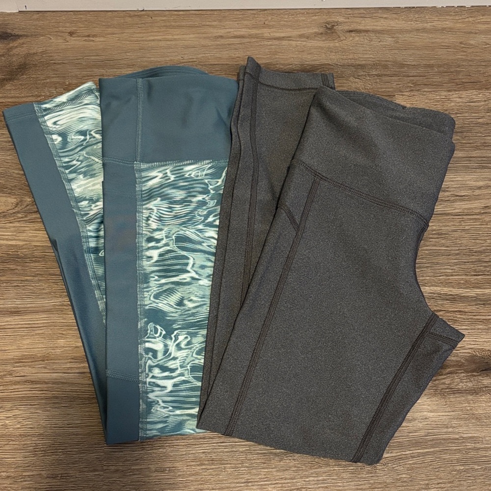 Under Armour Gray and Teal Leggings